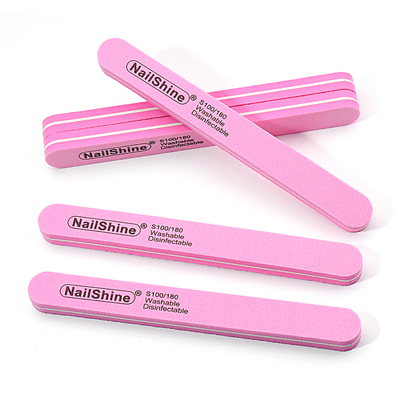 Sanding Stick Set - 100 Pcs Pink Nail Files Gel