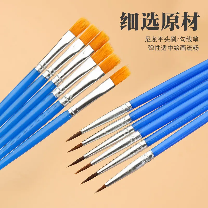 Model Kit Acrylic Paint - 12/24 Pcs Painting Brushes Set Art