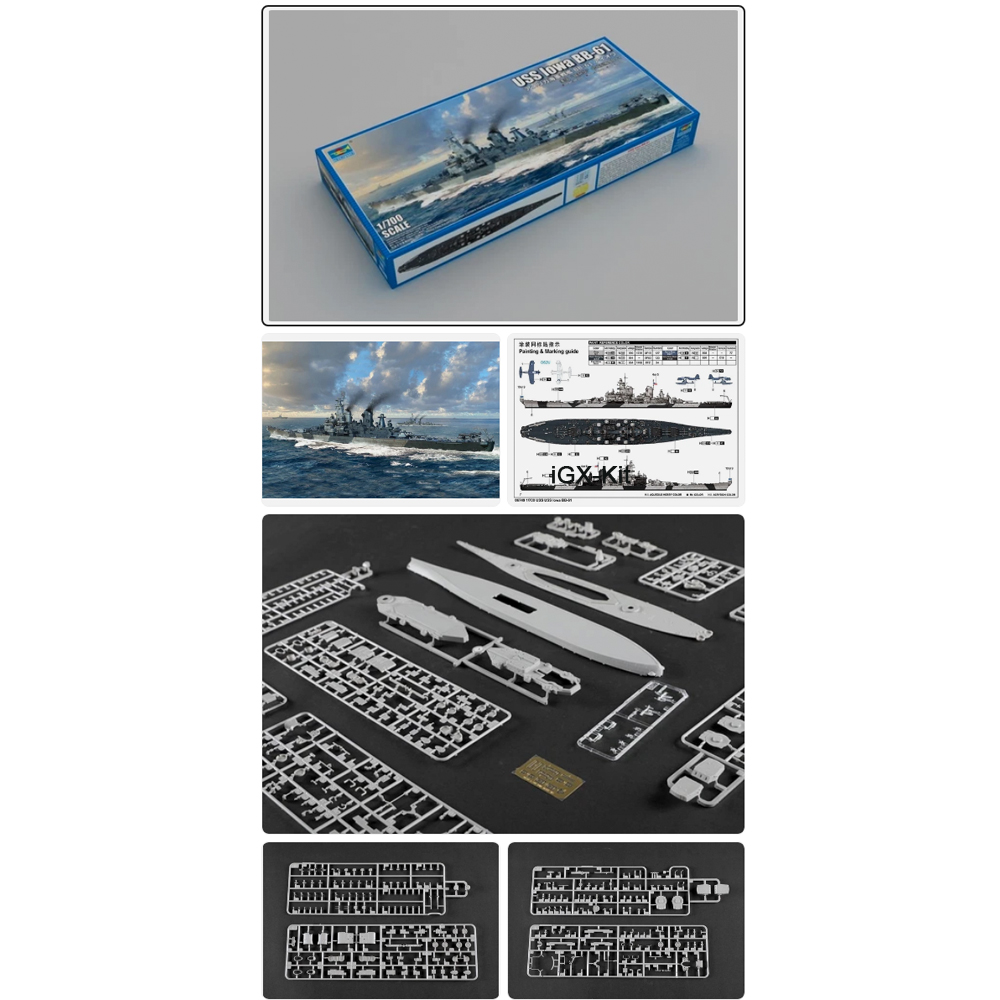 Model Kit Uss Iowa - Trumpeter 06749 1/700 Scale USS Iowa