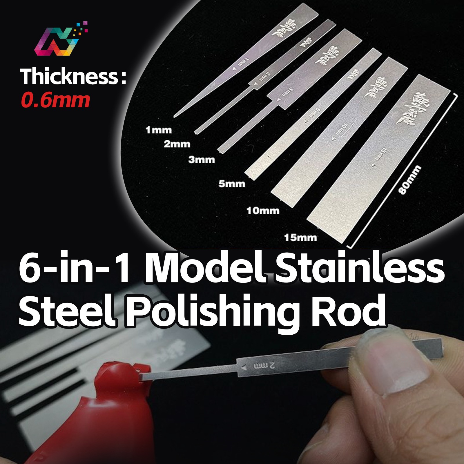 Sanding Stick Set - MSWZ MS-029 Stainless Steel Sanding Sticks
