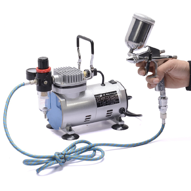 Airbrush Compressor Kit - TC-20B Dual Use Air Compressor &