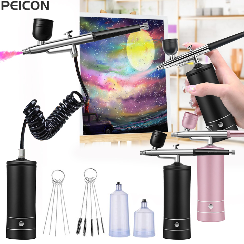 Airbrush Compressor Kit - Airbrush Painting Airbrush with Compressor Mini