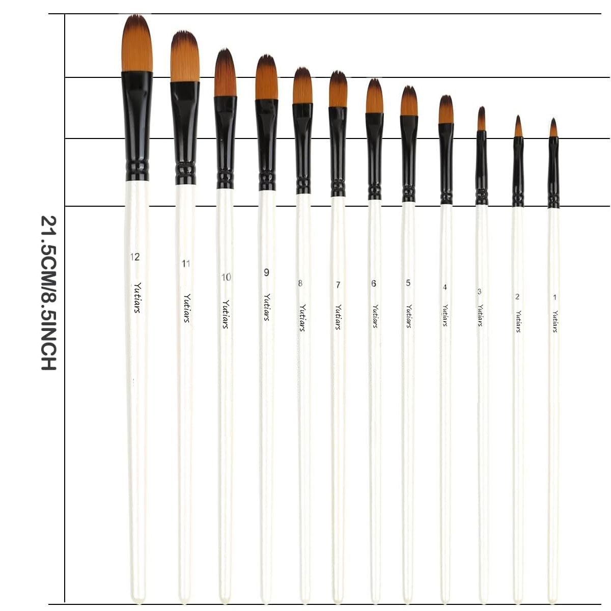 Acrylic Paint Brushes Set, 12p - огляд і ціна Model Kit Acrylic Paint