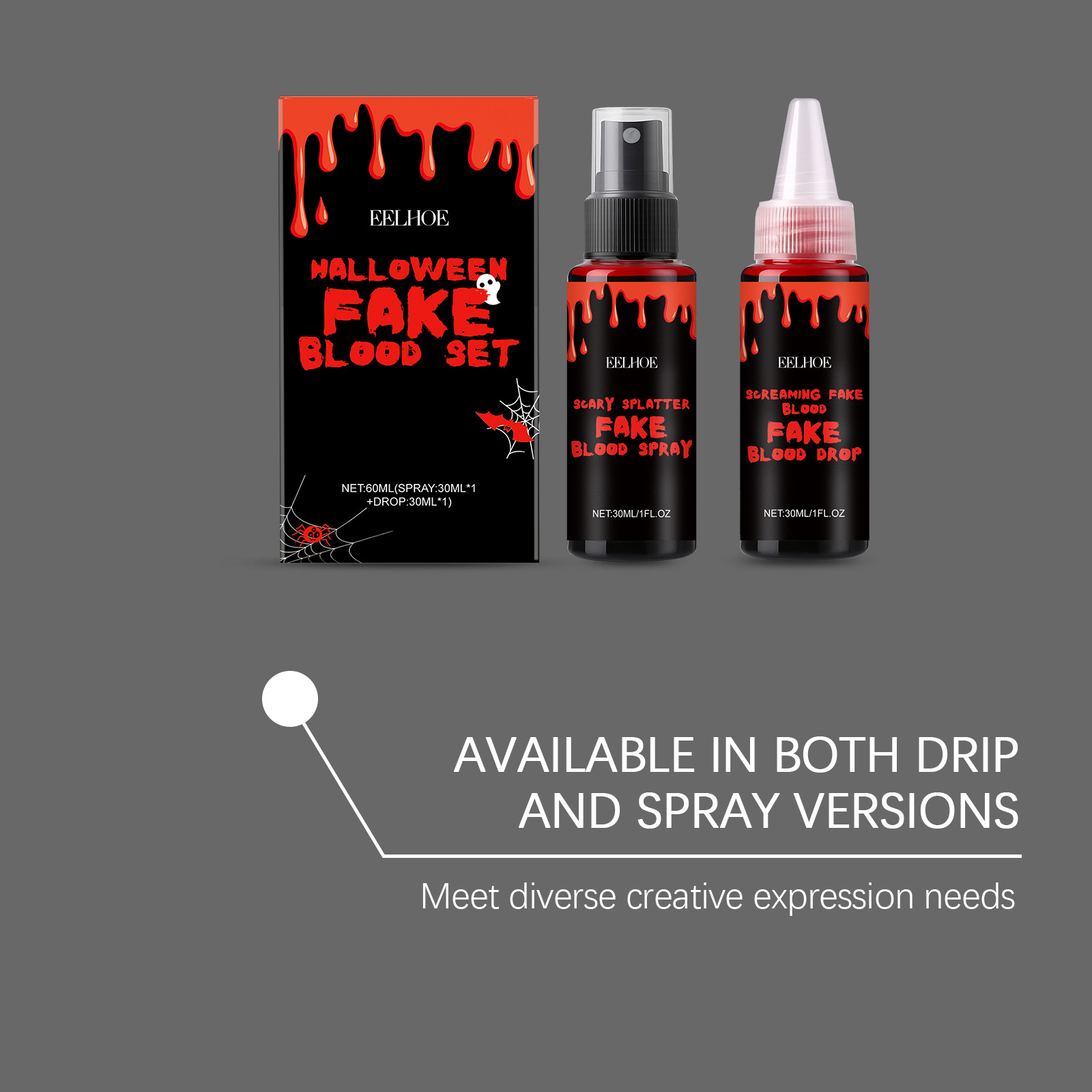 3PCS Halloween Fake Blood Set  - огляд і ціна Wash Effect Set