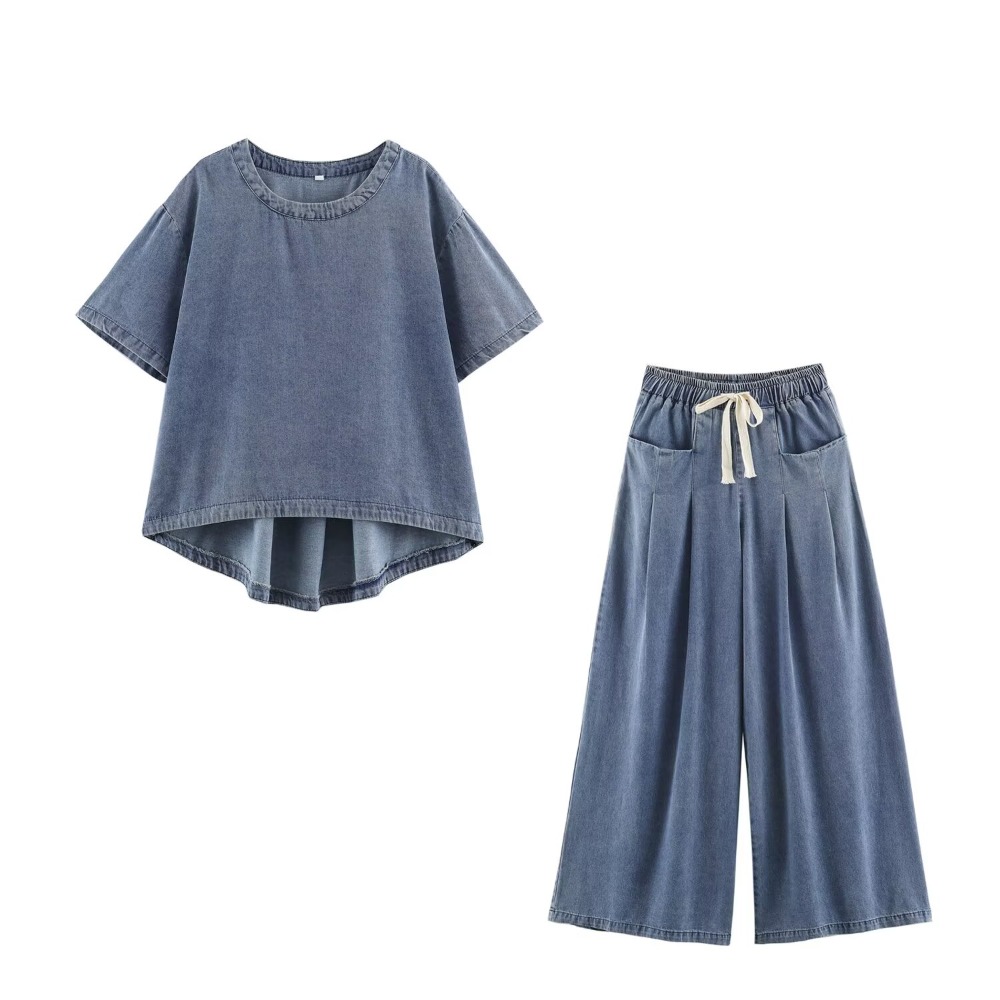 Women Vintage Denim Pant Sets  - огляд і ціна Wash Effect Set