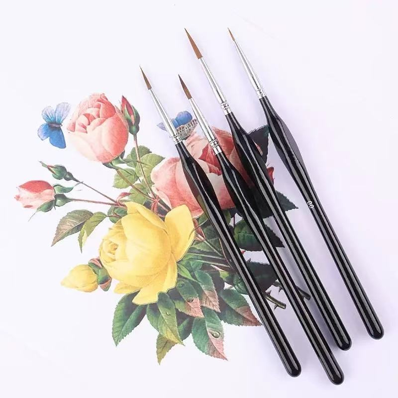 11PCS Black Sable Hair Fine Pa - огляд і ціна Model Kit Acrylic Paint