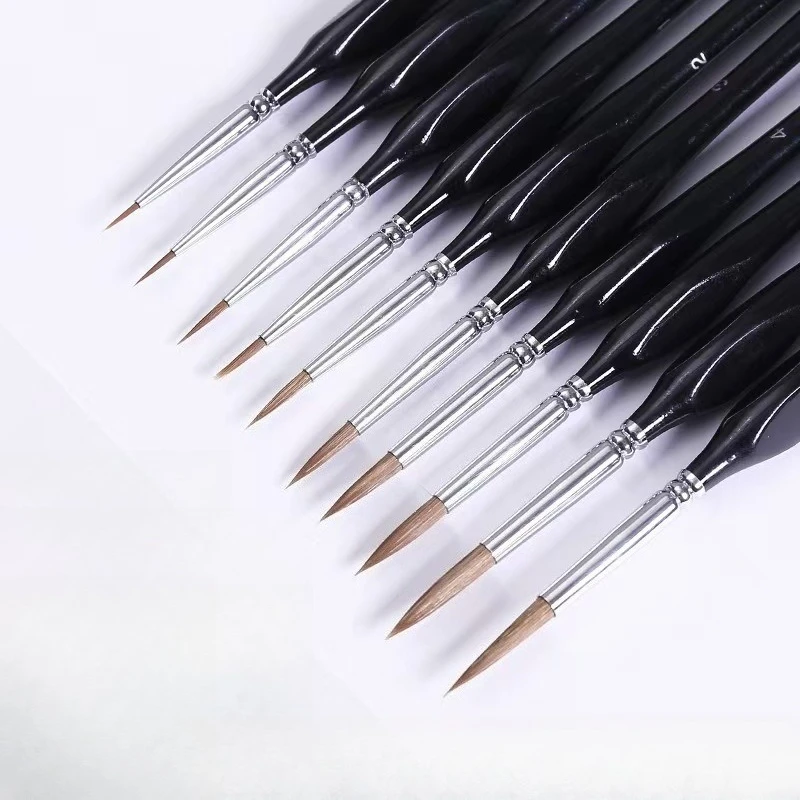 11PCS Black Sable Hair Fine Pa - огляд і ціна Model Kit Acrylic Paint