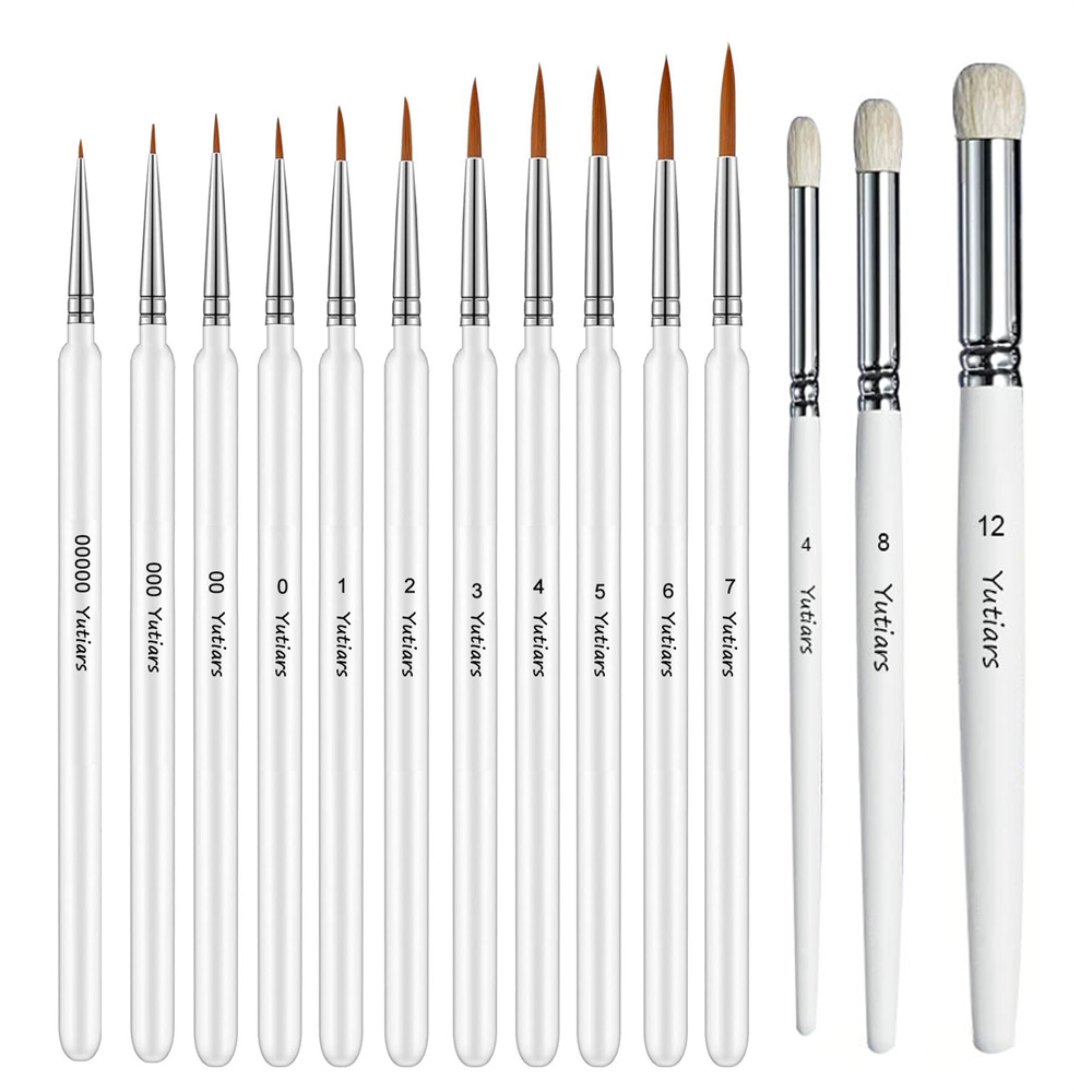 Wood Handle 14PCS Fine Detail  - огляд і ціна Model Kit Acrylic Paint