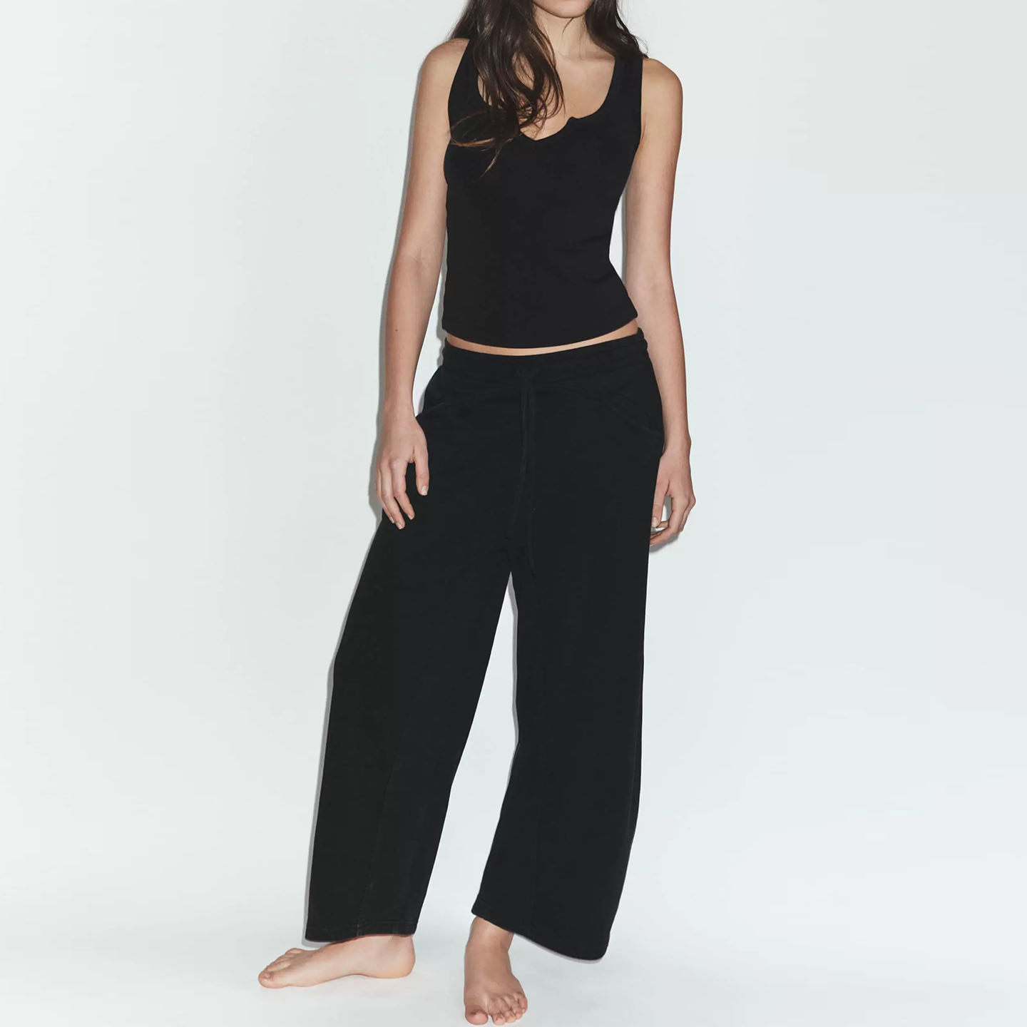 Women's round Neck Sleeveless  - огляд і ціна Wash Effect Set