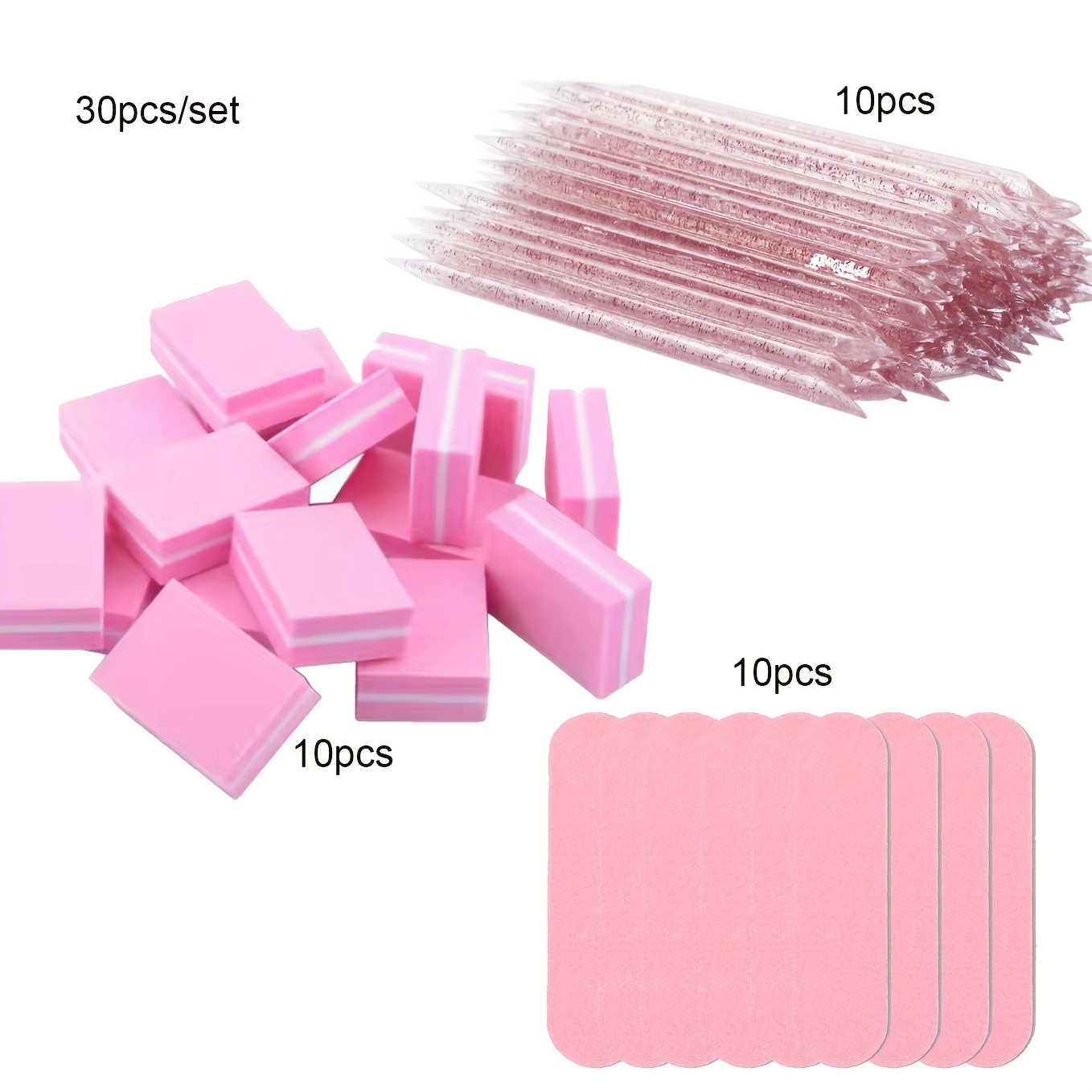 [30pcs Nail Art Kit Essentials - огляд і ціна Sanding Stick Set