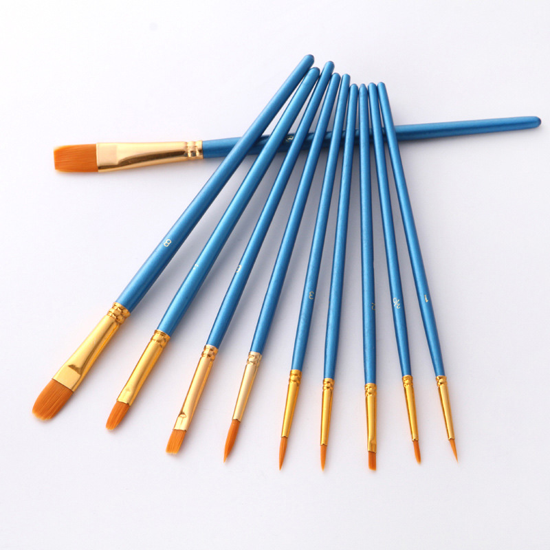 10Pcs Professional Nylon Artis - огляд і ціна Model Kit Acrylic Paint