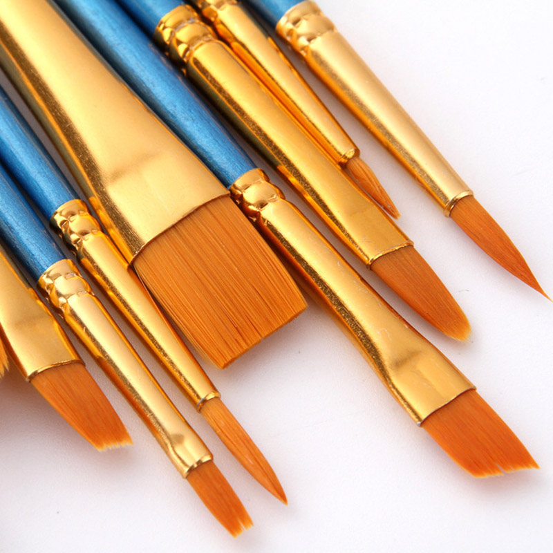 10Pcs Professional Nylon Artis - огляд і ціна Model Kit Acrylic Paint