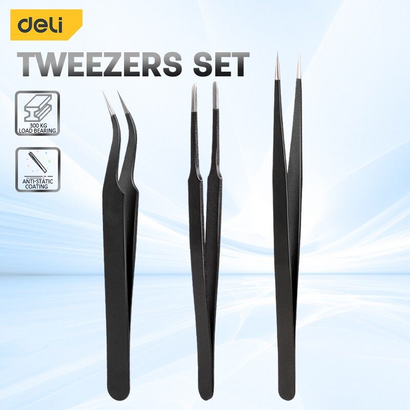 Deli 3PCS Tweezers Set Upgrade - огляд і ціна Model Kit Nippers